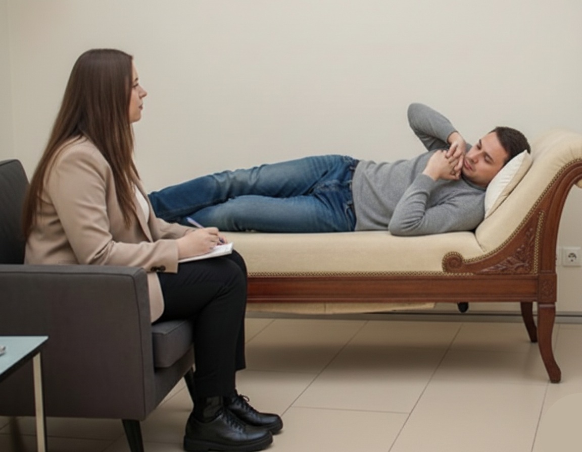 Sessão de Psicanálise no Divã