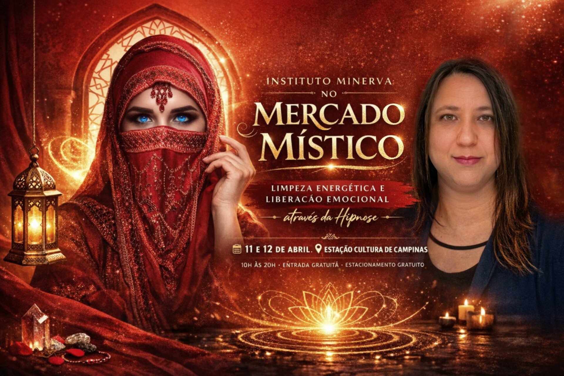 Pâmela Desideri do Instituto Minerva no Mercado Místico de Campinas